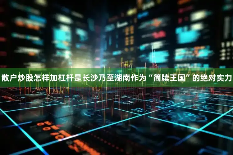 散户炒股怎样加杠杆是长沙乃至湖南作为“简牍王国”的绝对实力